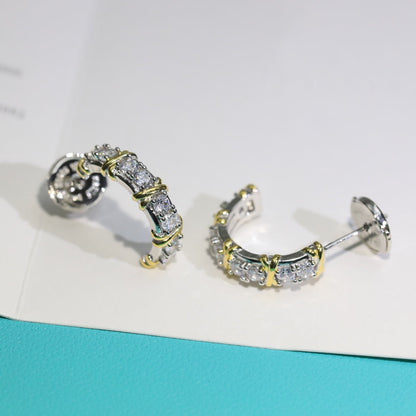 [Kaelin Vow]TWENTY STONE HOOP GOLD EARRINGS