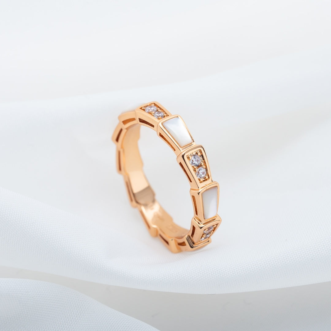 [Kaelin Vow]SERPENTI RING PINK GOLD DIAMOND MOP 3MM