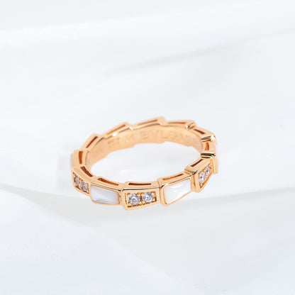 [Kaelin Vow]SERPENTI RING PINK GOLD DIAMOND MOP 3MM