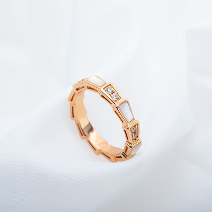 [Kaelin Vow]SERPENTI RING PINK GOLD DIAMOND MOP 3MM