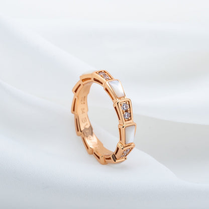 [Kaelin Vow]SERPENTI RING PINK GOLD DIAMOND MOP 3MM