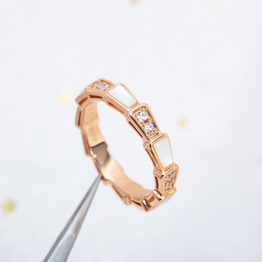 [Kaelin Vow]SERPENTI RING PINK GOLD DIAMOND MOP 3MM
