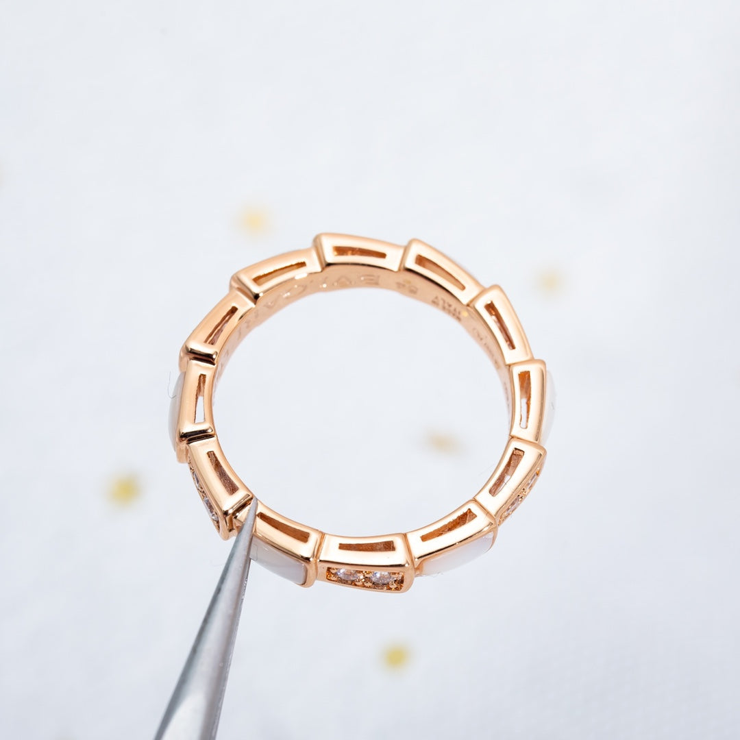 [Kaelin Vow]SERPENTI RING PINK GOLD DIAMOND MOP 3MM