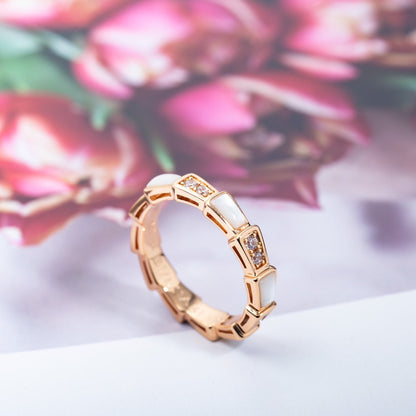 [Kaelin Vow]SERPENTI RING PINK GOLD DIAMOND MOP 3MM