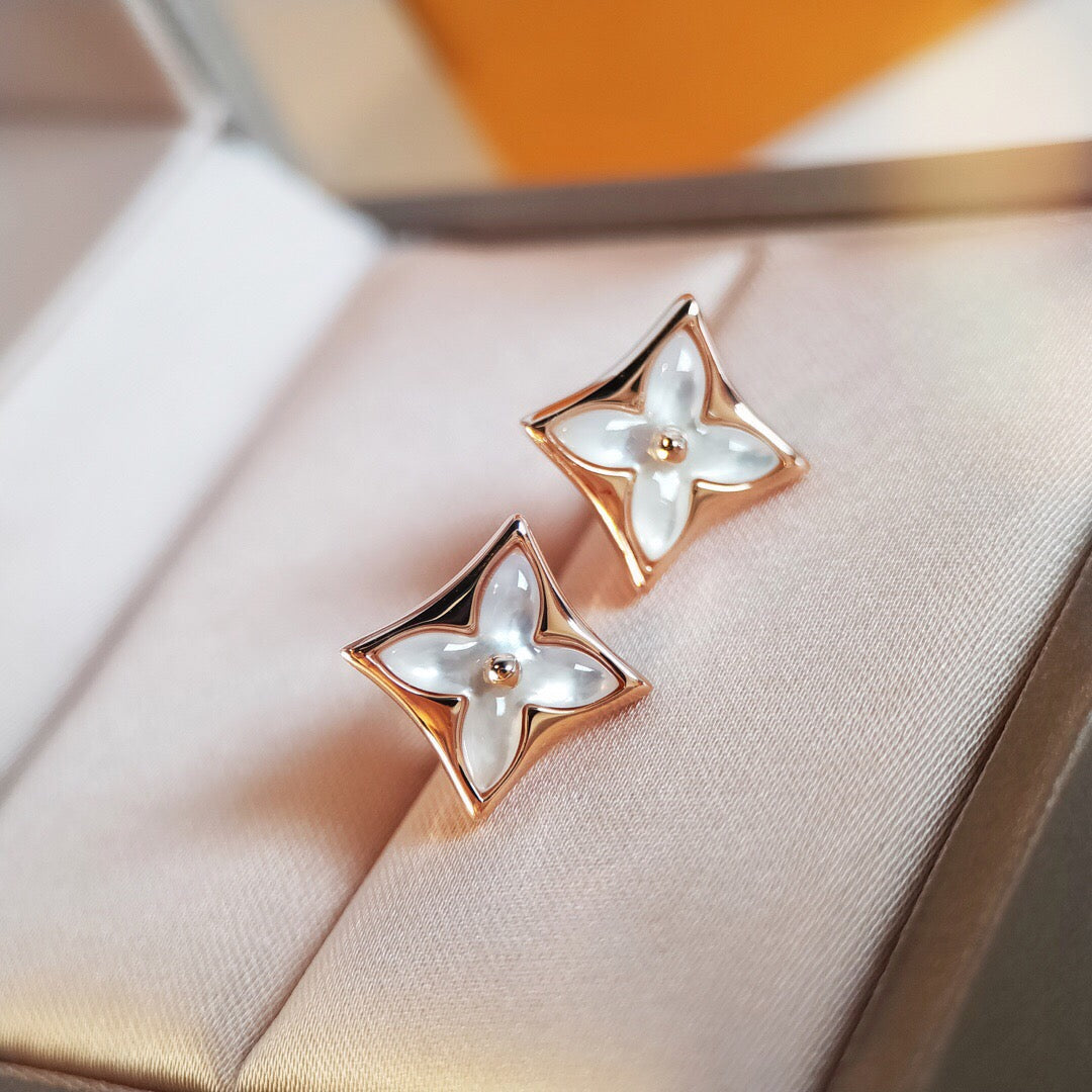 [Kaelin Vow]STAR MOP PINK GOLD EARRINGS
