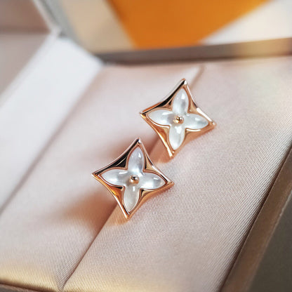[Kaelin Vow]STAR MOP PINK GOLD EARRINGS