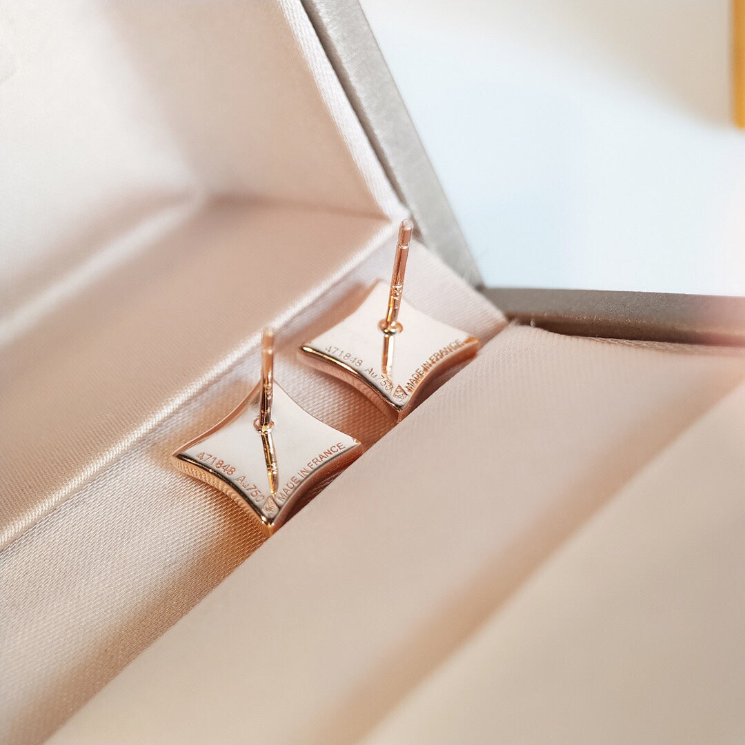 [Kaelin Vow]STAR MOP PINK GOLD EARRINGS