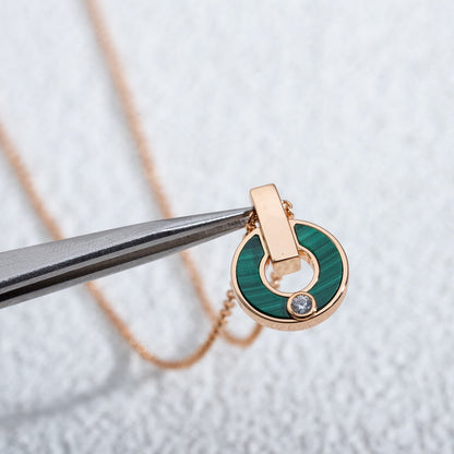 [Kaelin Vow]GARI NECKLACE PINK GOLD MALACHITE
