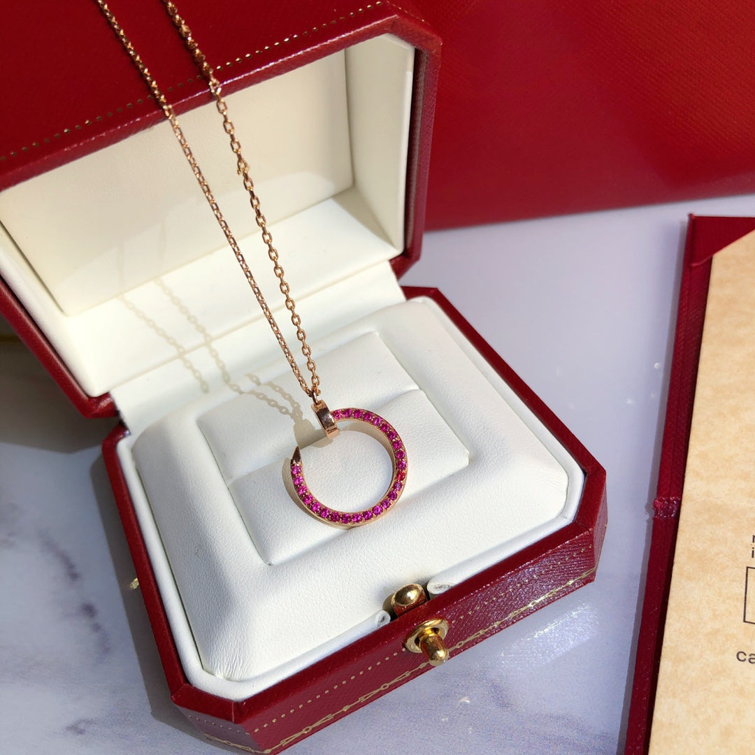 [Kaelin Vow]JUSTE NECKLACE RED FULL DIAMONDS
