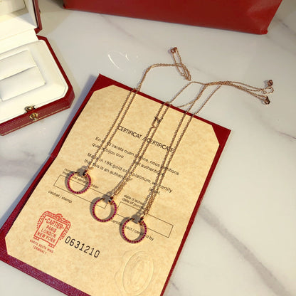 [Kaelin Vow]JUSTE NECKLACE RED FULL DIAMONDS
