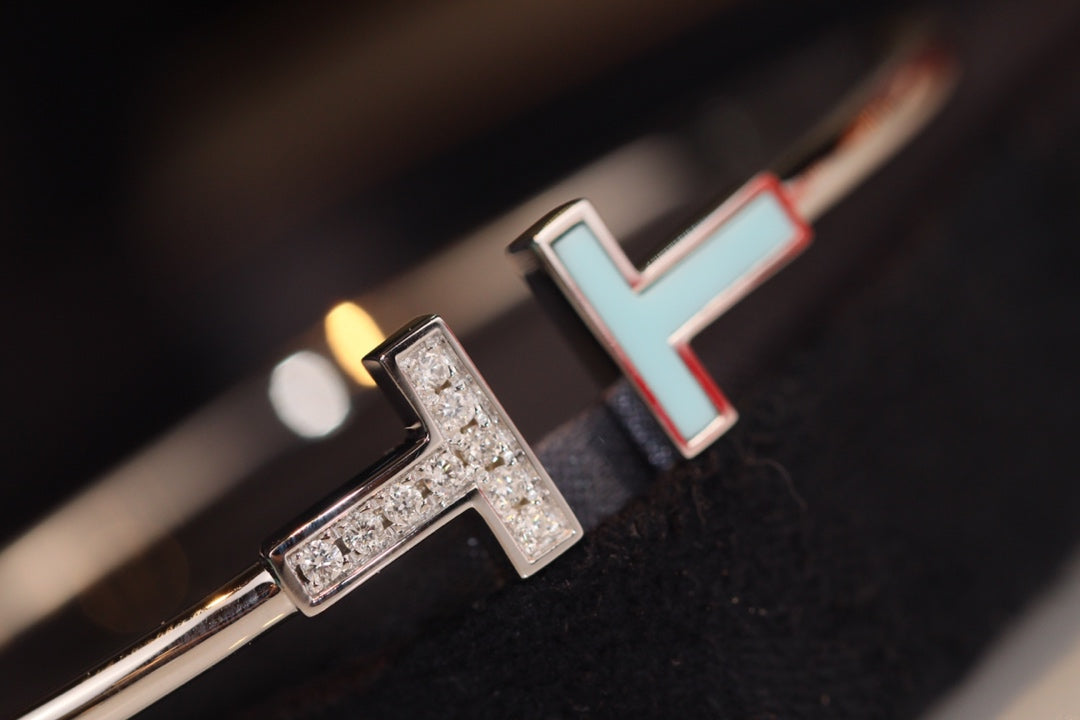 [Kaelin Vow]T BRACELET 1.8MM TURQUOISE DIAMOND SILVER