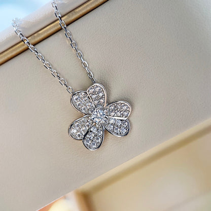 [Kaelin Vow]CLOVER DIAMOND NECKLACE SILVER