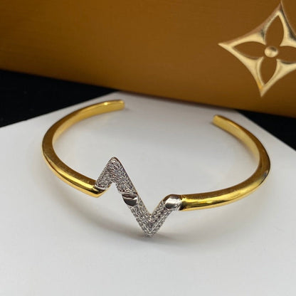 [Kaelin Vow]VOLTE UPSITE DOWN DIAMOND GOLD OPEN BRACELET