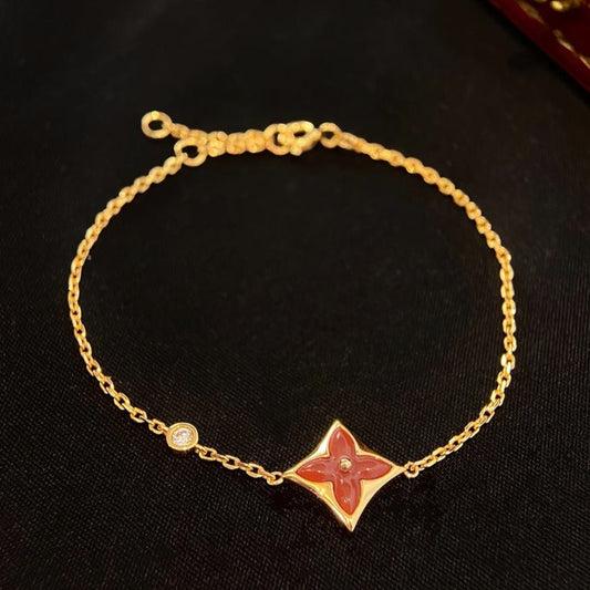 [Kaelin Vow] COLOR STAR KARNEOL ROSÉGOLD DIAMANT-ARMBAND