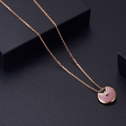 [Kaelin Vow]AMULETTE ROSE GOLD PINK MOP NECKLACE