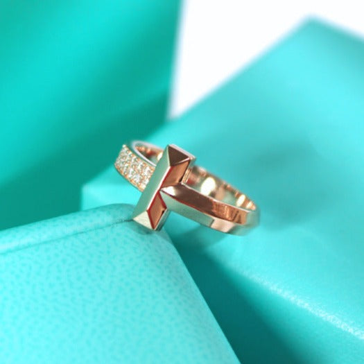 [Kaelin Vow]T1 NARROW DIAMOND PINK GOLD RING
