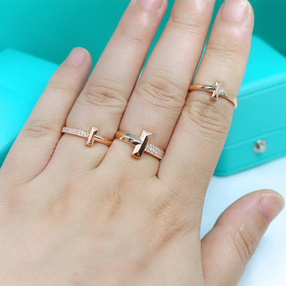 [Kaelin Vow]T1 NARROW DIAMOND PINK GOLD RING