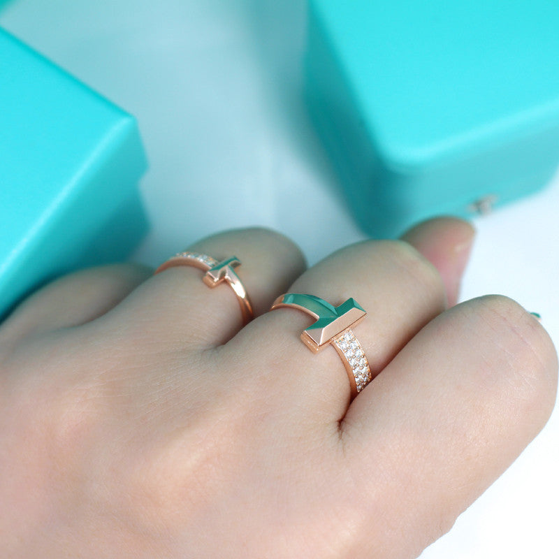 [Kaelin Vow]T1 NARROW DIAMOND PINK GOLD RING