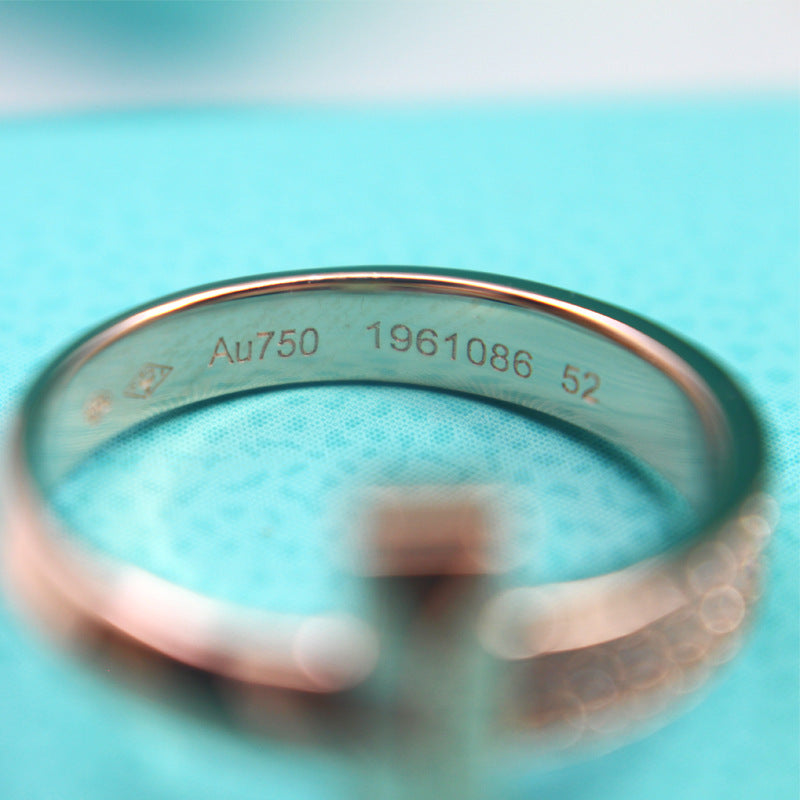 [Kaelin Vow]T1 NARROW DIAMOND PINK GOLD RING