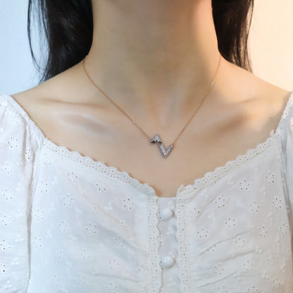 [Kaelin Vow]VOLT SILVER DIAMOND PEDANT NECKLACE