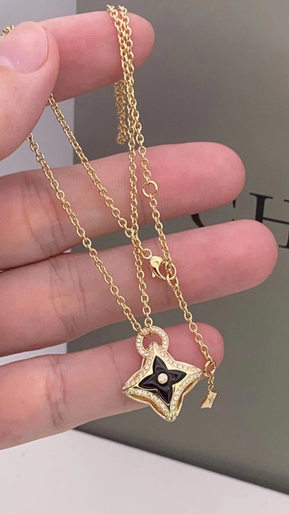 [Kaelin Vow]STAR PEDANT PINK GOLD DIAMOND NECKLACE