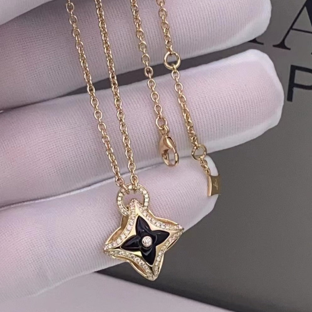 [Kaelin Vow]STAR PEDANT PINK GOLD DIAMOND NECKLACE