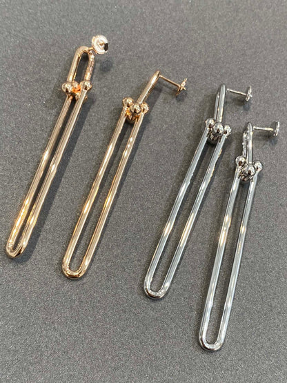 [Kaelin Vow]HARDWEAR DOUBLE LONG LINK EARRINGS