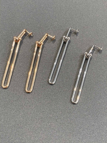 [Kaelin Vow]HARDWEAR DOUBLE LONG LINK EARRINGS