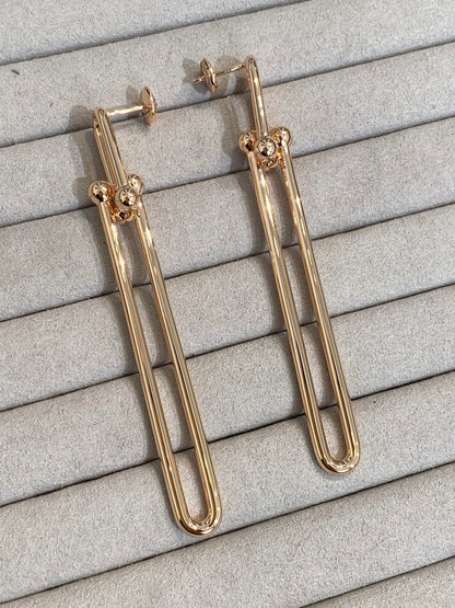 [Kaelin Vow]HARDWEAR DOUBLE LONG LINK EARRINGS