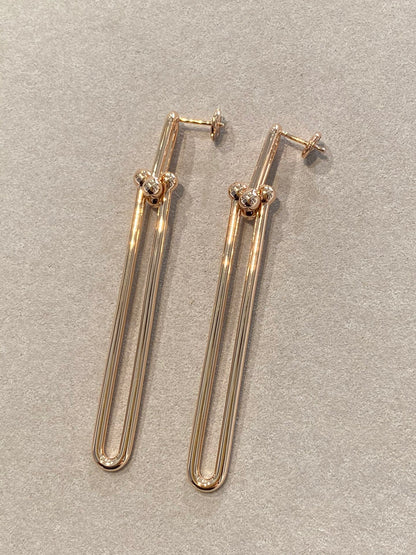 [Kaelin Vow]HARDWEAR DOUBLE LONG LINK EARRINGS