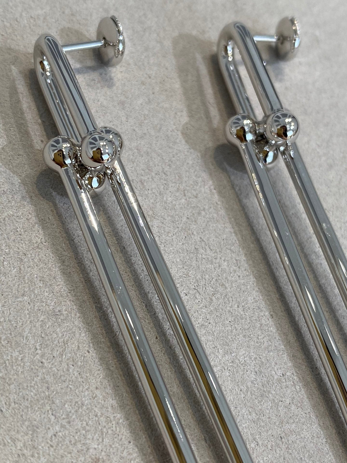 [Kaelin Vow]HARDWEAR DOUBLE LONG LINK EARRINGS
