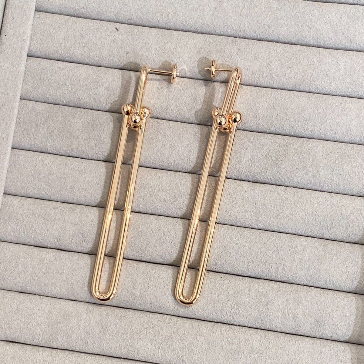[Kaelin Vow]HARDWEAR DOUBLE LONG LINK EARRINGS