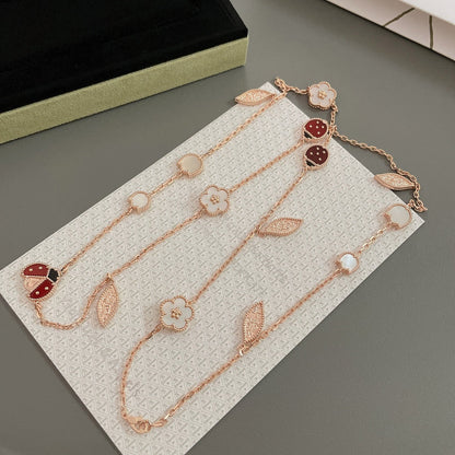 [Kaelin Vow]LUCKY SPRING 15 MOTIFS ROSE GOLD NECKLACE