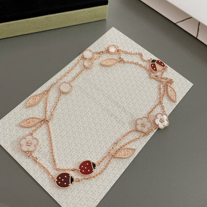 [Kaelin Vow]LUCKY SPRING 15 MOTIFS ROSE GOLD NECKLACE