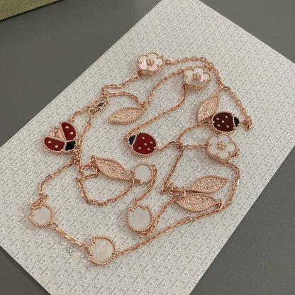 [Kaelin Vow]LUCKY SPRING 15 MOTIFS ROSE GOLD NECKLACE