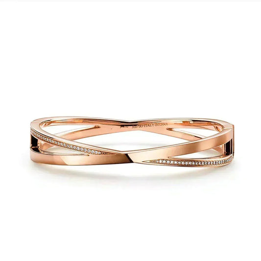 [Kaelin Vow] NARROW HINGED BANGLEIN MIT KLEINEN DIAMANTEN