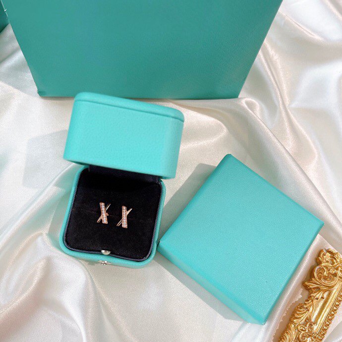 [Kaelin Vow]X EARRINGS ROSE GOLD DIAMONDS