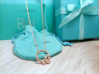 [Kaelin Vow]DIAMOND VINE CIRCLE PENDANT PLATINUM NECKLACE