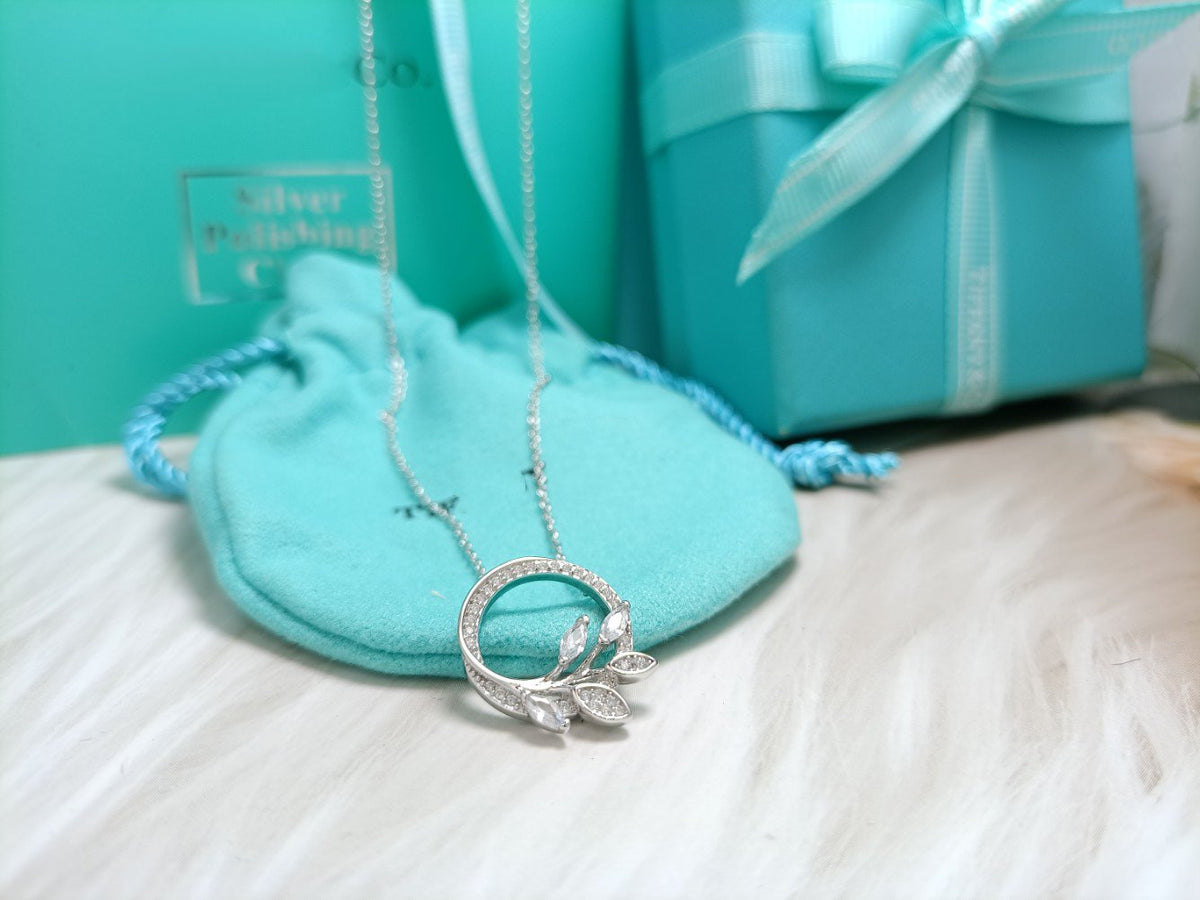 [Kaelin Vow]DIAMOND VINE CIRCLE PENDANT PLATINUM NECKLACE