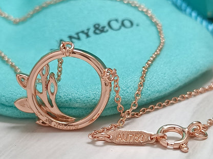 [Kaelin Vow]DIAMOND VINE CIRCLE PENDANT PLATINUM NECKLACE