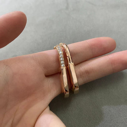 [Kaelin Vow]LOCK MEDIUM DIAMNOND EARRINGS