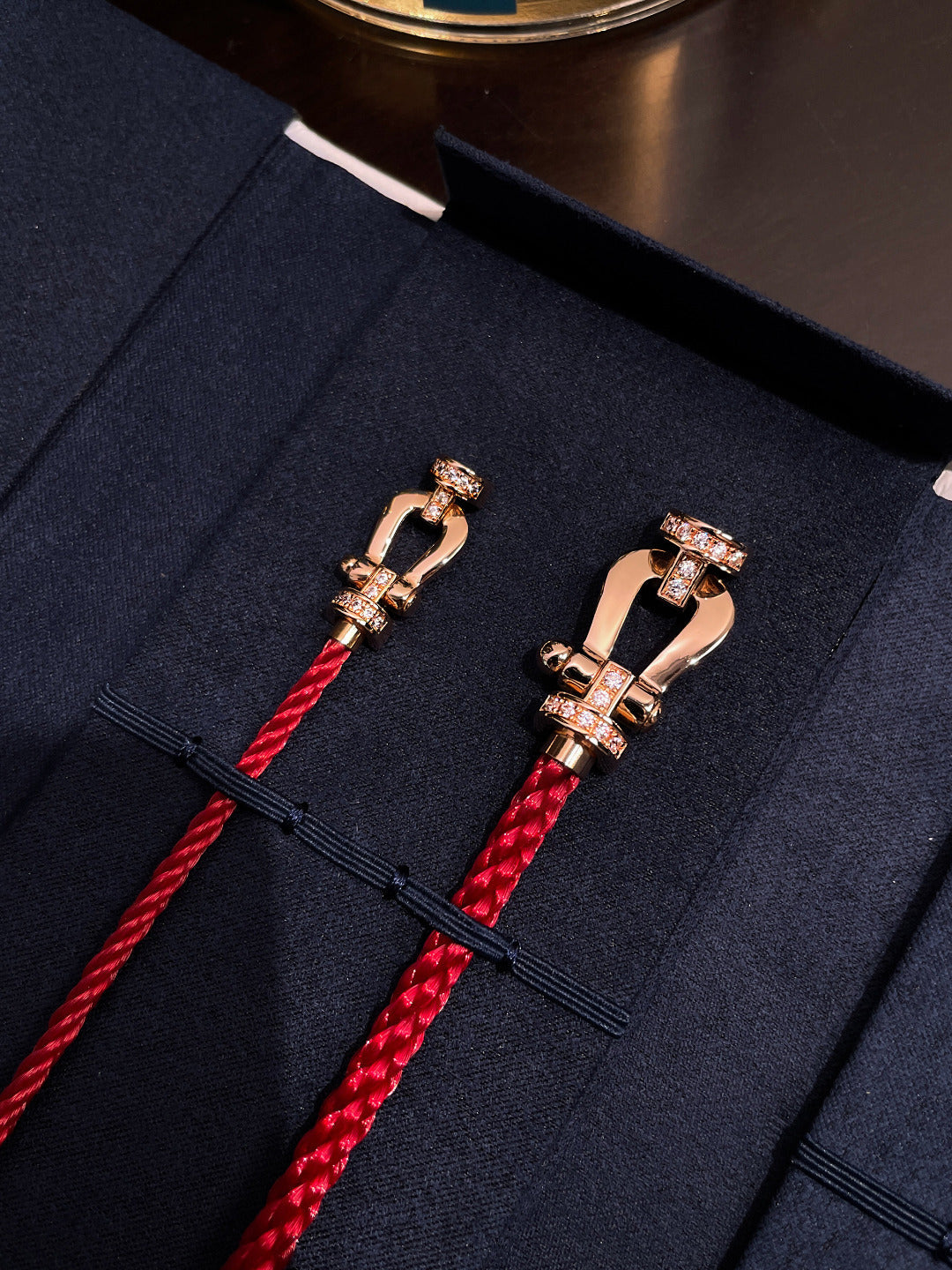 [Kaelin Vow]FORCE 10 HALF DIAMOND PINK GOLD RED CORDERI LARGE AND MEDIUM MODEL
