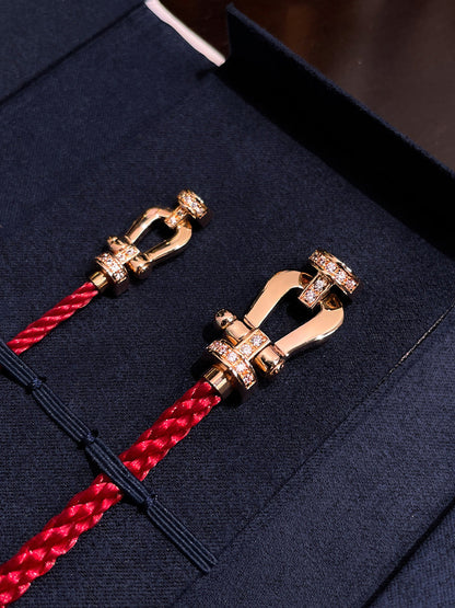 [Kaelin Vow]FORCE 10 HALF DIAMOND PINK GOLD RED CORDERI LARGE AND MEDIUM MODEL