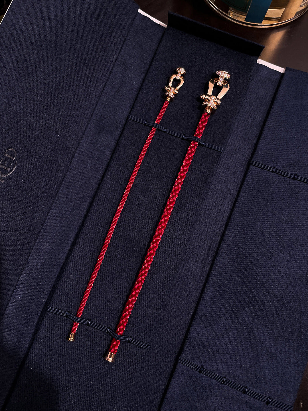 [Kaelin Vow]FORCE 10 HALF DIAMOND PINK GOLD RED CORDERI LARGE AND MEDIUM MODEL