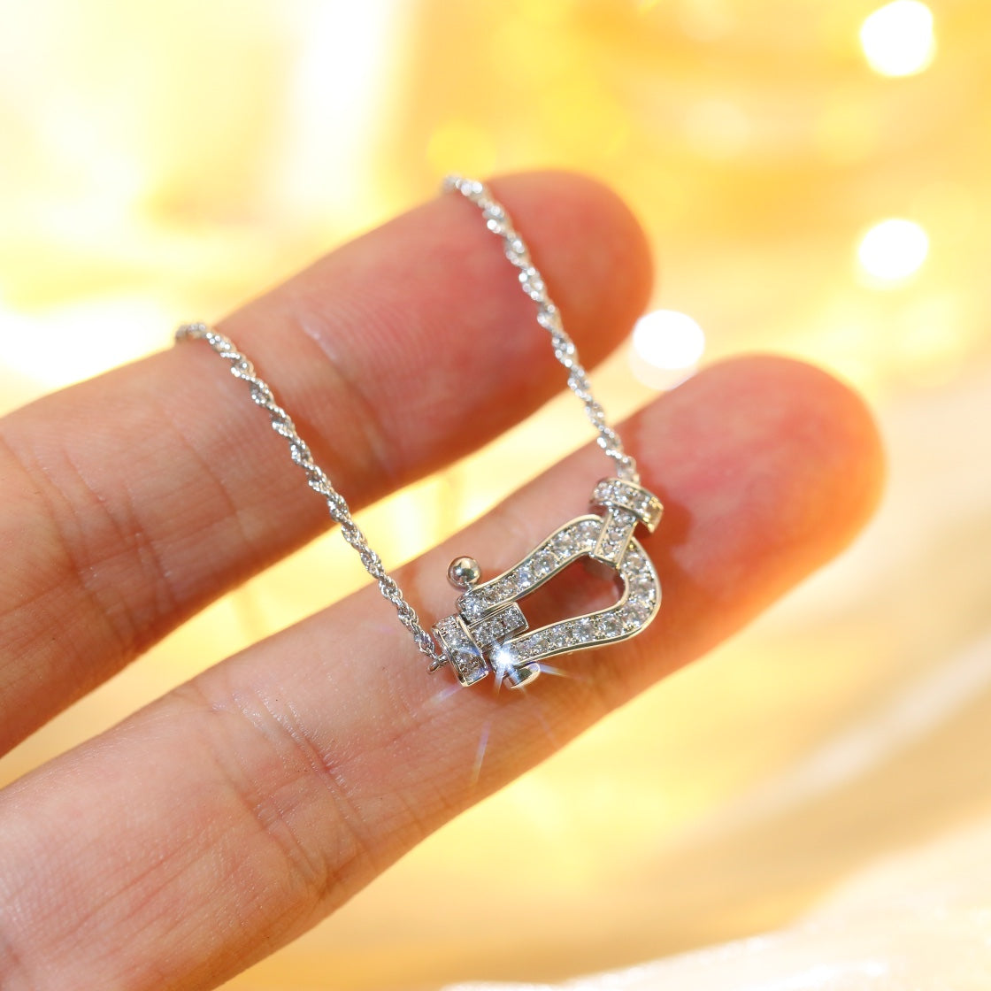 [Kaelin Vow]FORCE 10 DIAMANT-SILBER-HALSKETTE MINI-MODELL