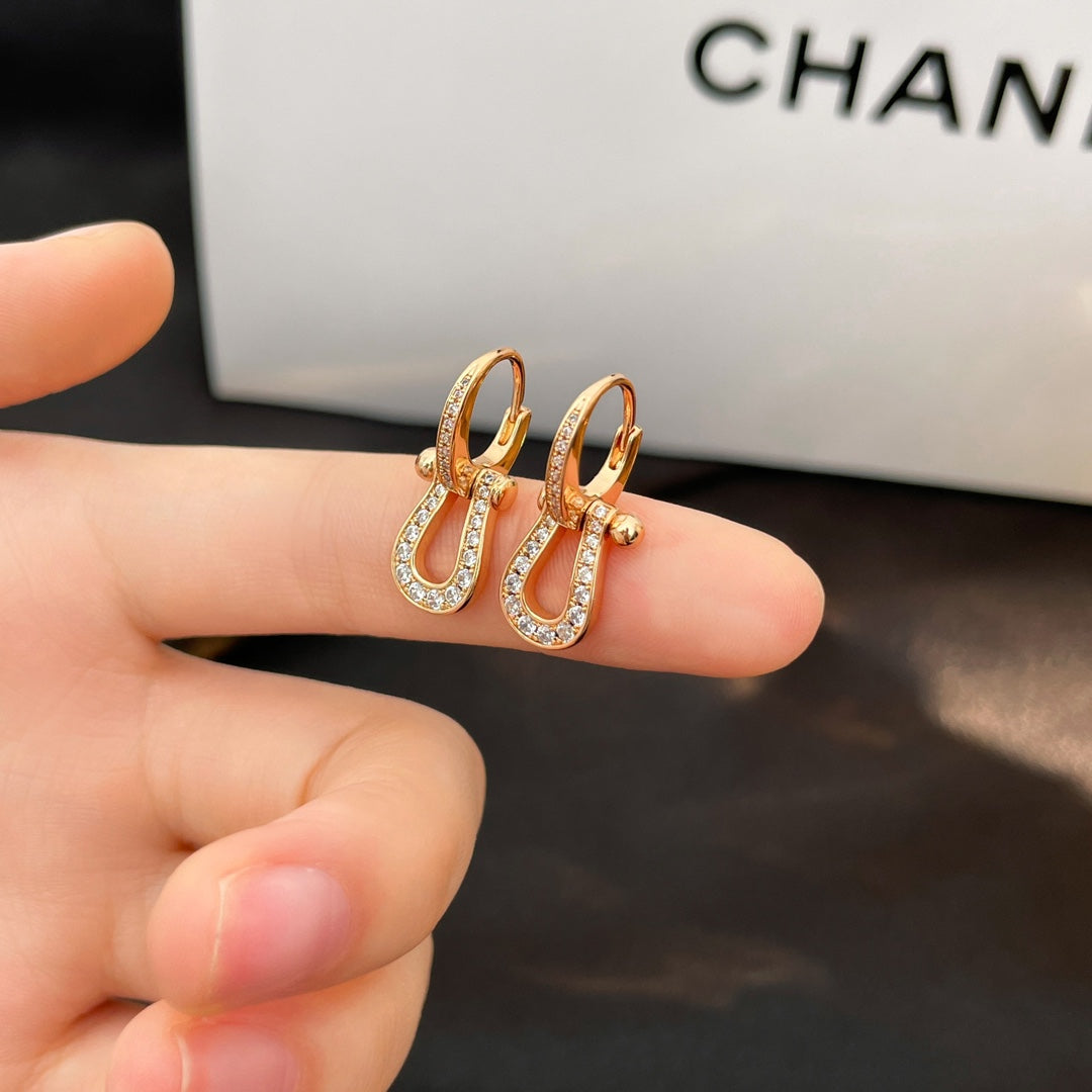 [Kaelin Vow]FORCE 10 VOLLBESATZ-OHRHÄNGER MIT DIAMANTEN, MITTELGROSSES MODELL
