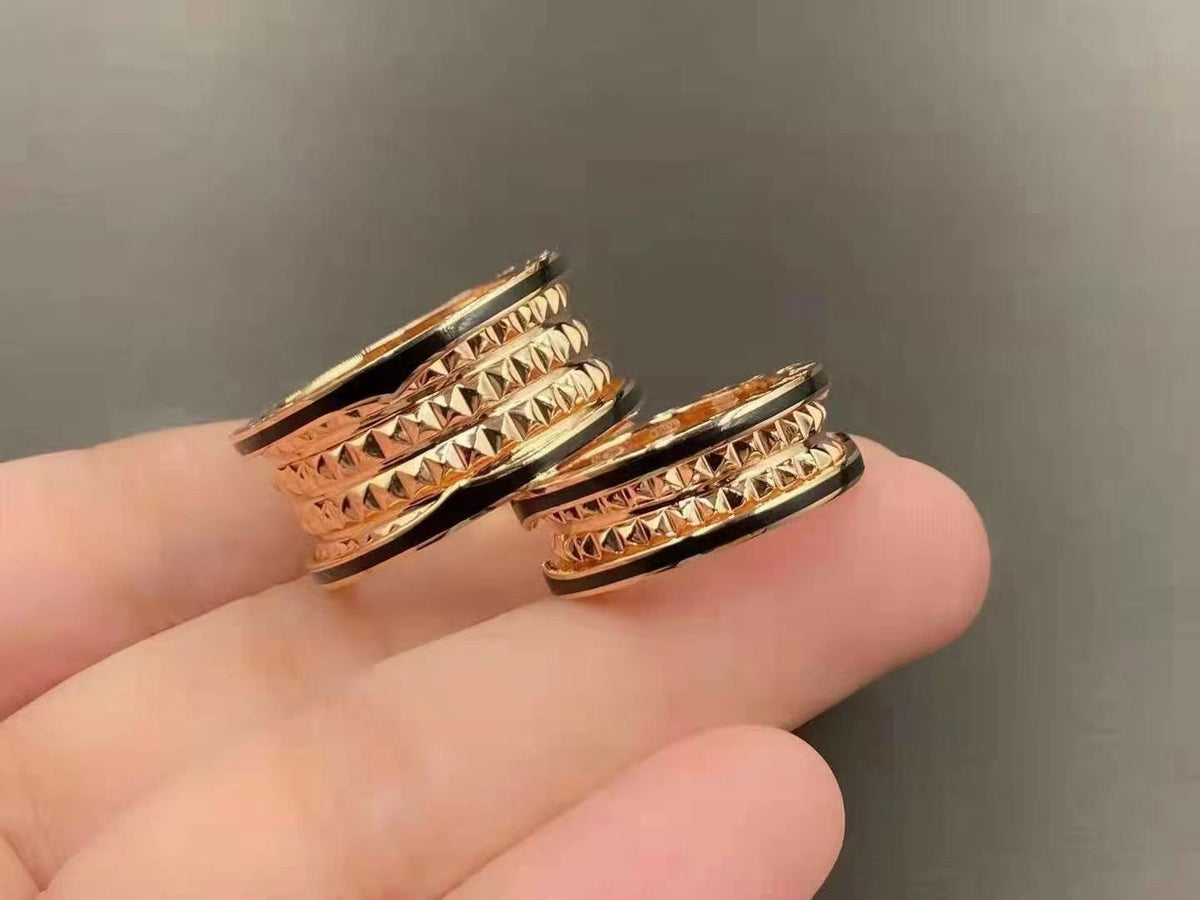 [Kaelin Vow]ZERO 1 ROCK BLACK CERAMIC PINK GOLD LARGE MODEL