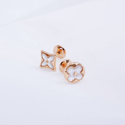 [Kaelin Vow]STAR AND SUN PINK GOLD MOP STUD EARRINGS