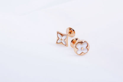[Kaelin Vow]STAR AND SUN PINK GOLD MOP STUD EARRINGS