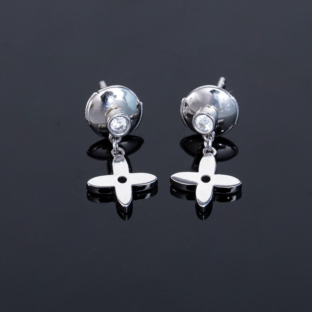 [Kaelin Vow]VIDYLLE SILVER DIAMOND MINI DROP EARRINGS